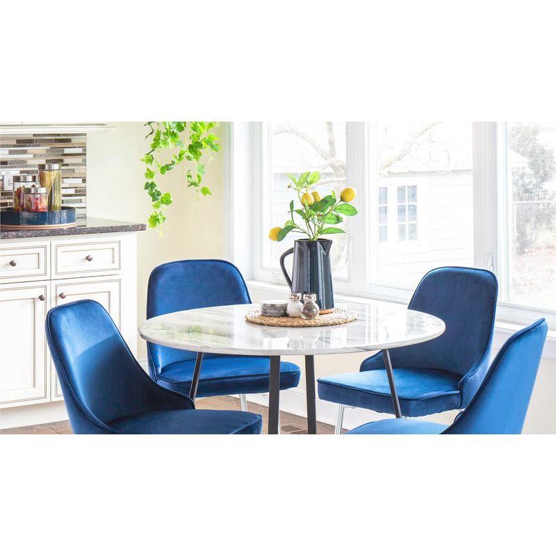 36" Cosmo Square Dining Table Gold/Clear Glass - LumiSource: Modern Pedestal Base, Seats 4