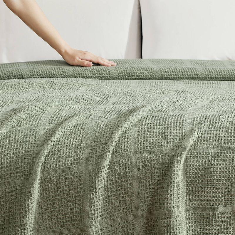 Kenneth Cole Kenneth Cole Waffle Grid Solid Cotton Blanket