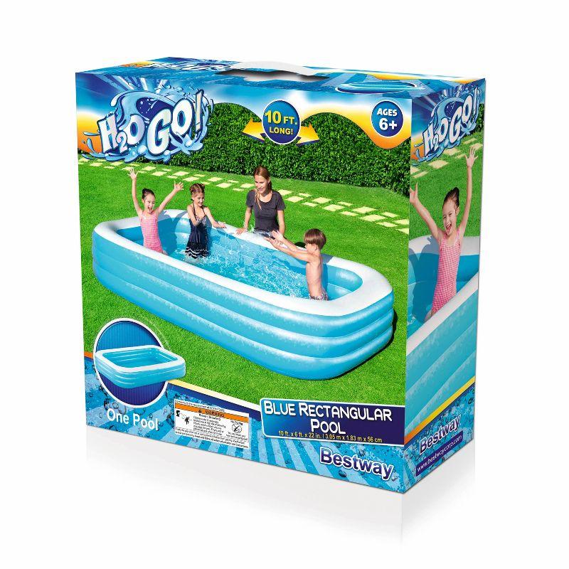 Bestway - H2OGO! Rectangular 10\' Inflatable Family Pool, Blue