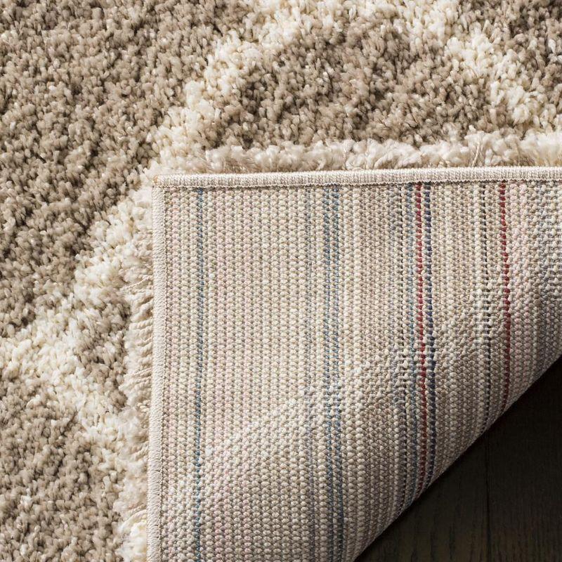 Hudson Shag SGH280 Power Loomed Indoor Area Rug - Beige/Ivory - 7'x7' Square - Safavieh