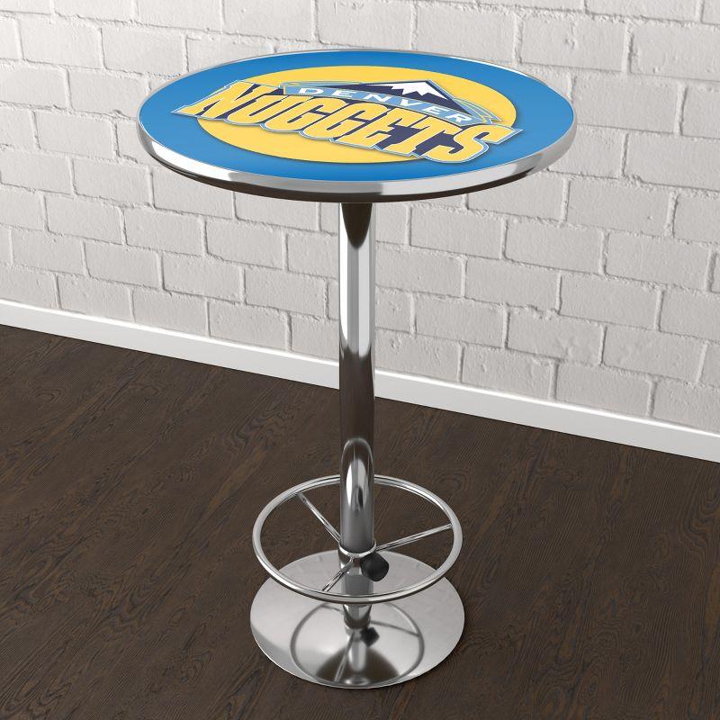 42" Contemporary Denver Nuggets Round Bar Table with Acrylic Top