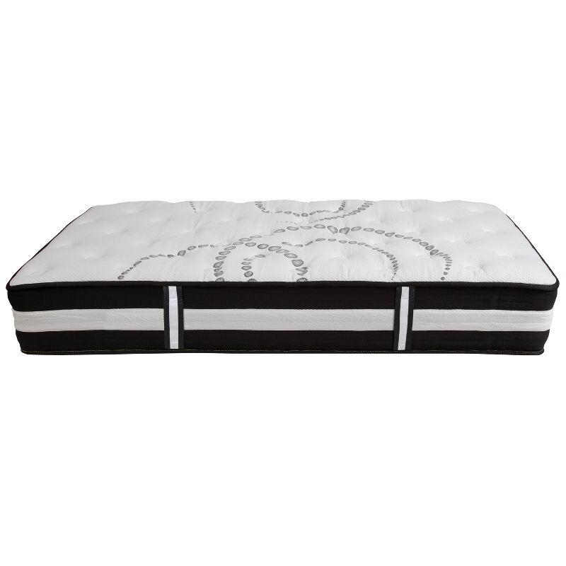 Emma and Oliver 12 Inch CertiPUR-US Certified Hybrid Pocket Spring Mattress, Twin Mattress in a Box - Premium Mattress