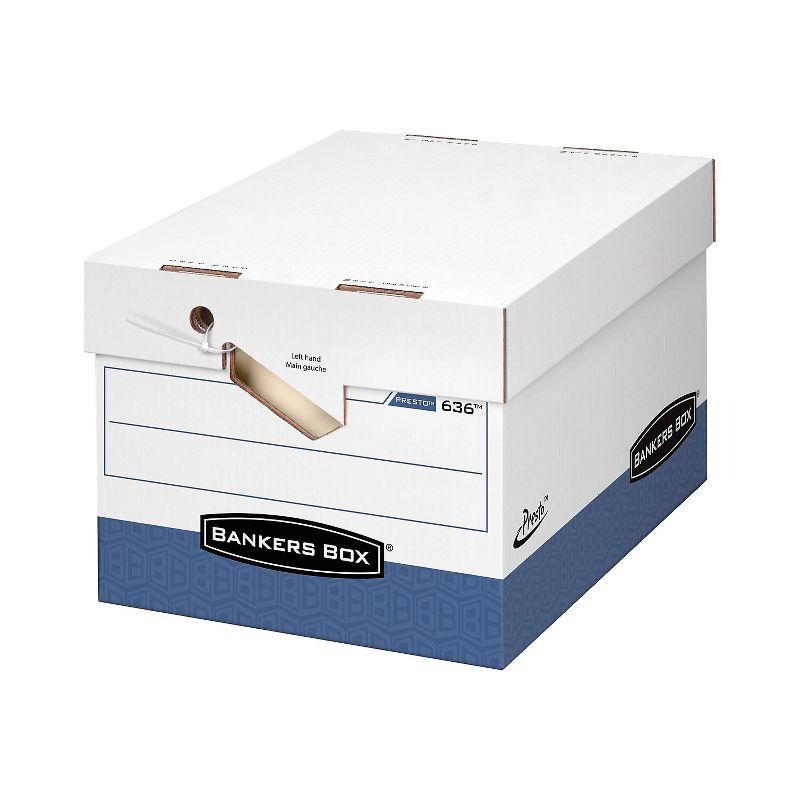 Presto White and Blue Heavy-Duty Corrugated Storage Box