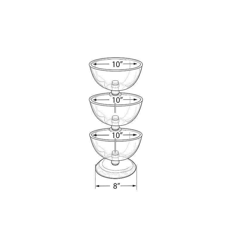 Azar Displays Three-Tier 10", 10" & 10" Bowl Display
