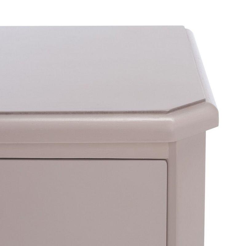 Joe Nightstand with Storage Drawers - Grey Mauve - Safavieh.