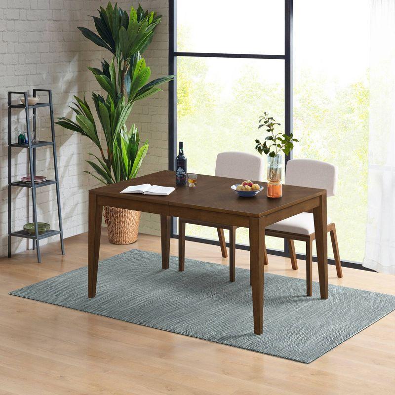 Cove Rectangle Extension Dining Table Pecan - Ink+Ivy: Seats Up to 8, Contemporary Style, 4-Leg Base, MDF Wood