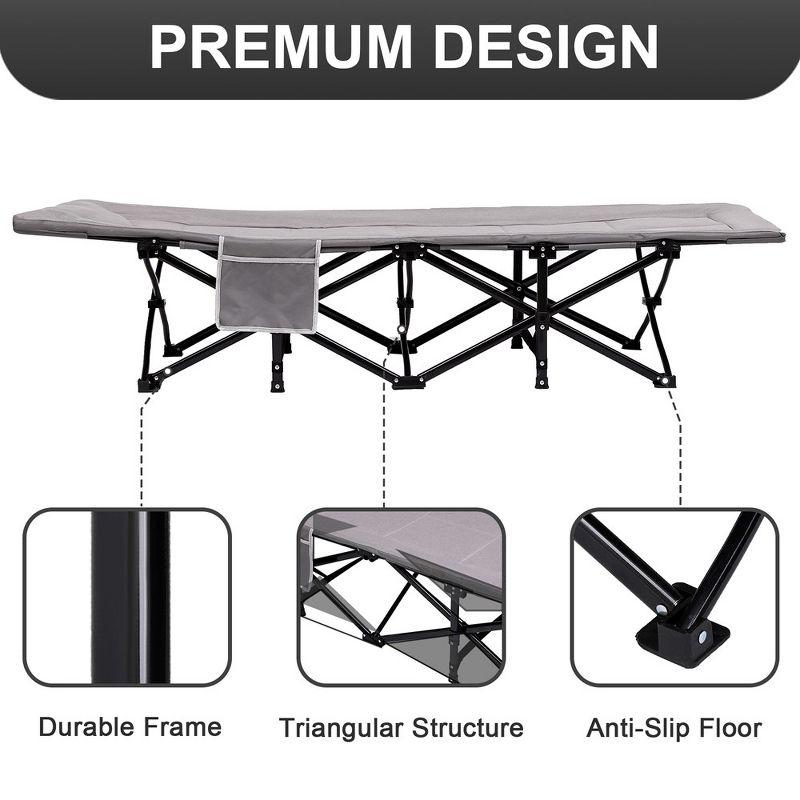 SUGIFT Folding Camping Cot & Bed Heavy-Duty for Adults Kids w/ Carrying Bag