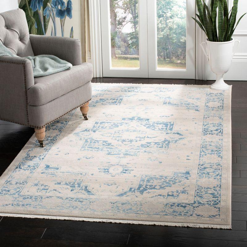 Vintage Persian VTP447 Power Loomed Indoor Accent Rug - Ivory/Blue - 3'x5' - Safavieh