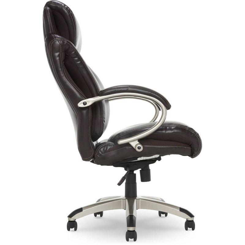 Serta Dayton Big and Tall Executive Office Chair with AIR Technology, Brown Bonded Leather