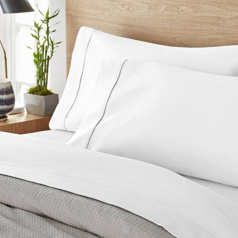 Color Sense 1200TC Premium Cotton-Blend Wrinkle-Resistant Sheet Set