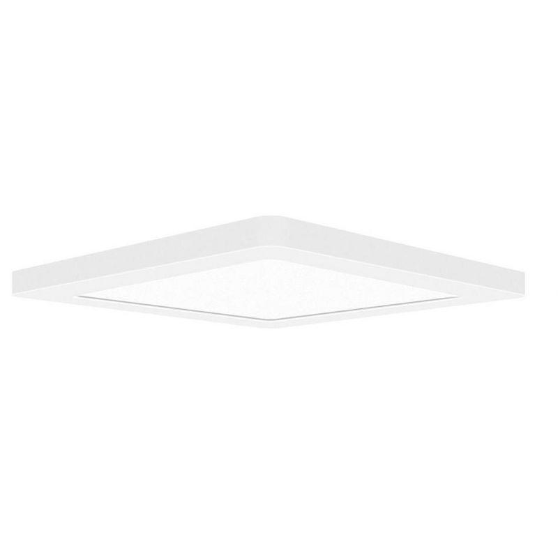 White Glass Modern LED Flush Mount Light