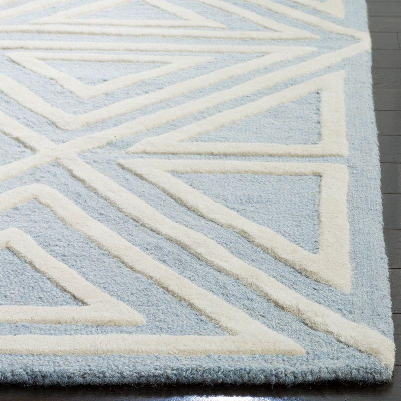 Handmade Blue Wool 8' x 10' Tufted Kids Rug