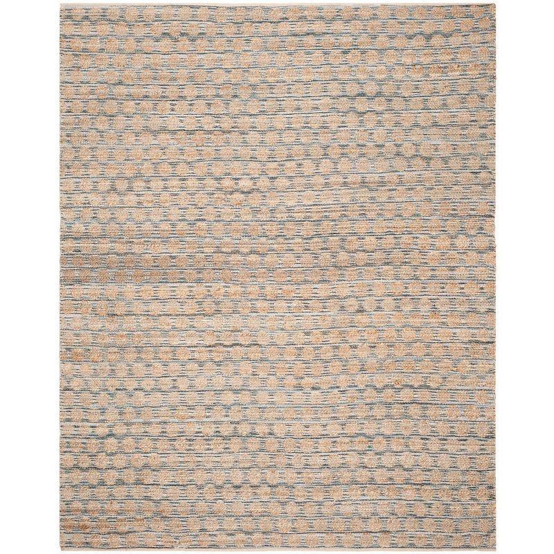 Cape Cod Classic Handmade Cotton Flatweave Rug, Black/Natural 9' x 12'