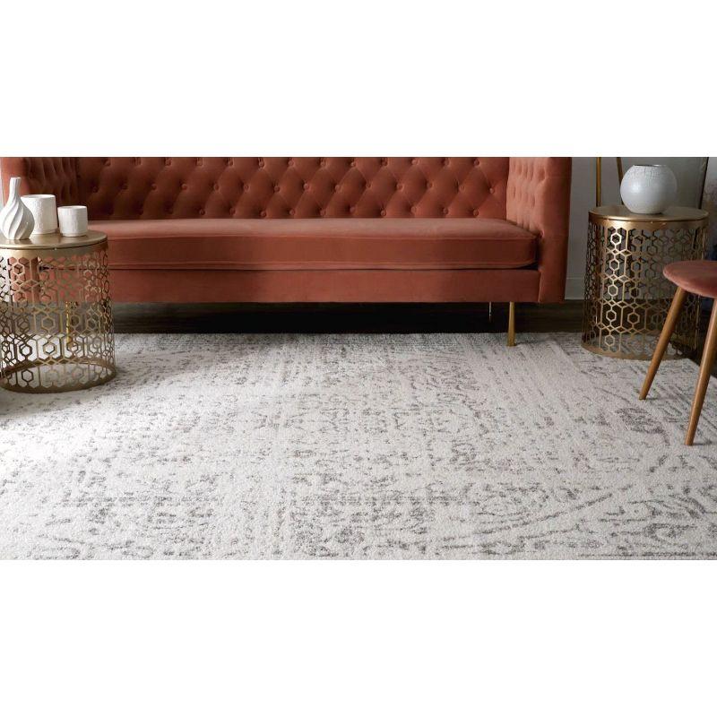 Nuloom Arlena Medallion 2x3 Accent Indoor Area Rug for Living Room Bedroom Dining Room Entryway Kitchen, Grey/Ivory