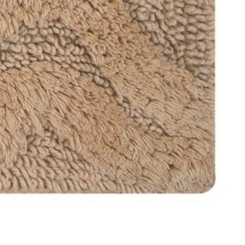 Knightsbridge Link Bath Rug Cotton Non Skid Back - 20x30", Natural
