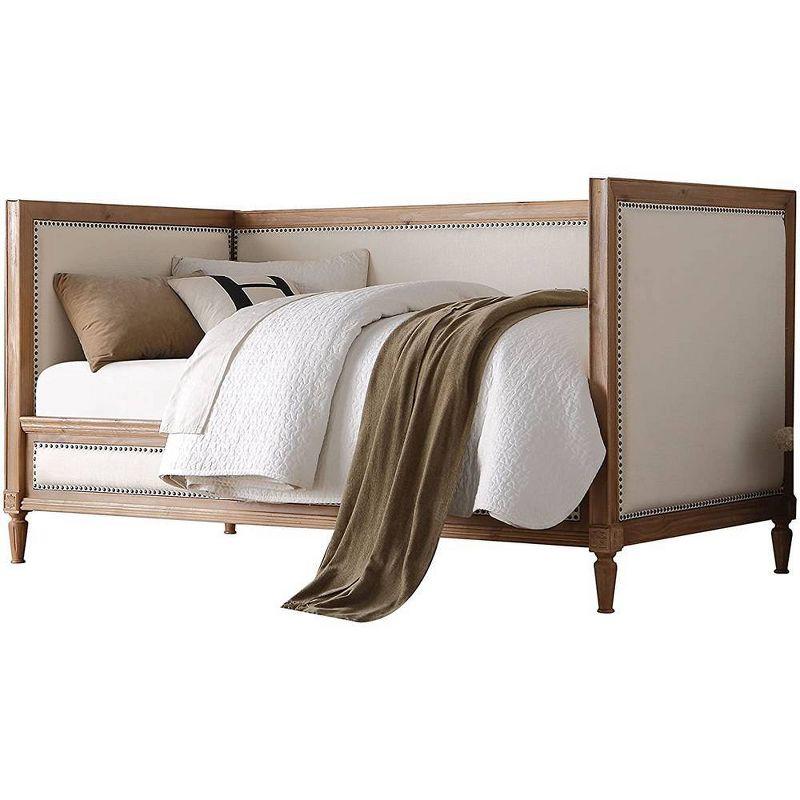 Acme Furniture Twin Charlton Bed Salvage Oak/Linen Cream
