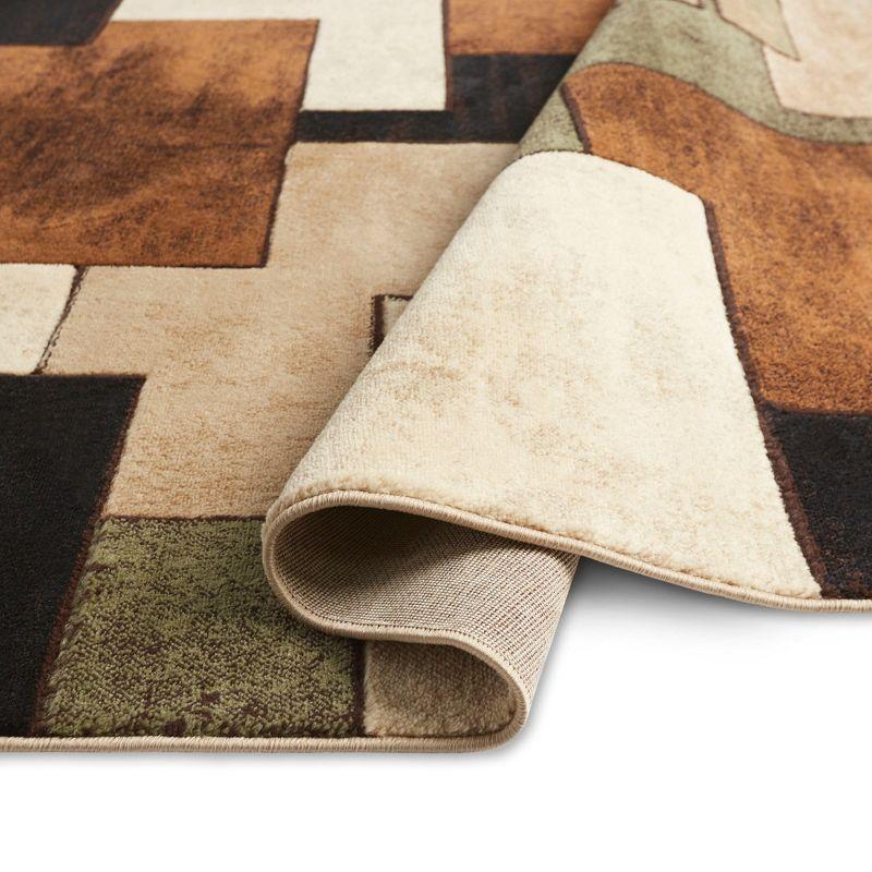 Home Dynamix Mason Contemporary Geometric Area Rug, Brown/Green, 5'2"x7'2"