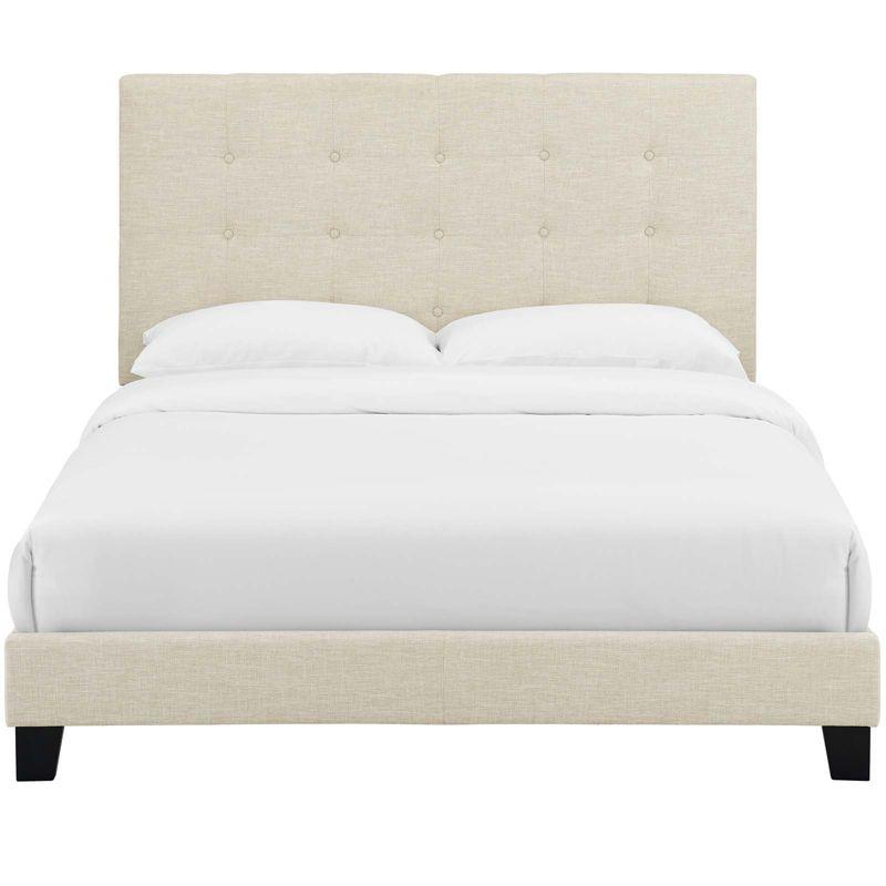 Modway Melanie Tufted Button Upholstered Fabric Platform Bed