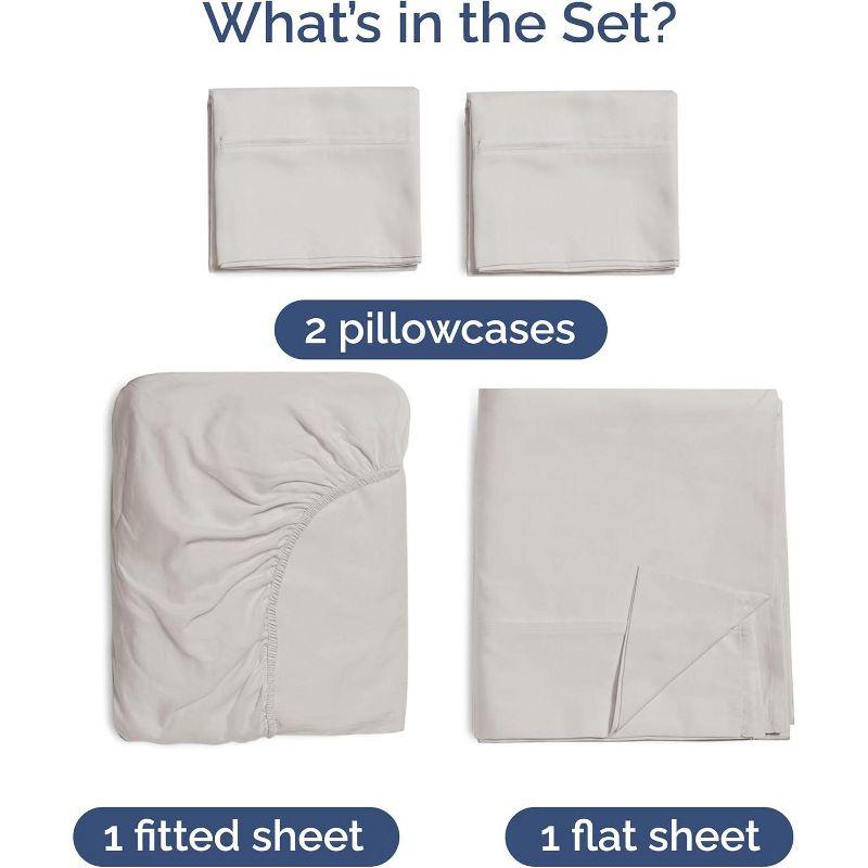 100% Bamboo 4 Piece Deep Pocket Cooling Sheet Set - CGK Linens