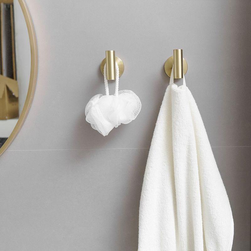 BWE 4-Piece Bath Hardware Set with Towel Hook and Toilet Paper Holder and Towel Bar Wall Mount