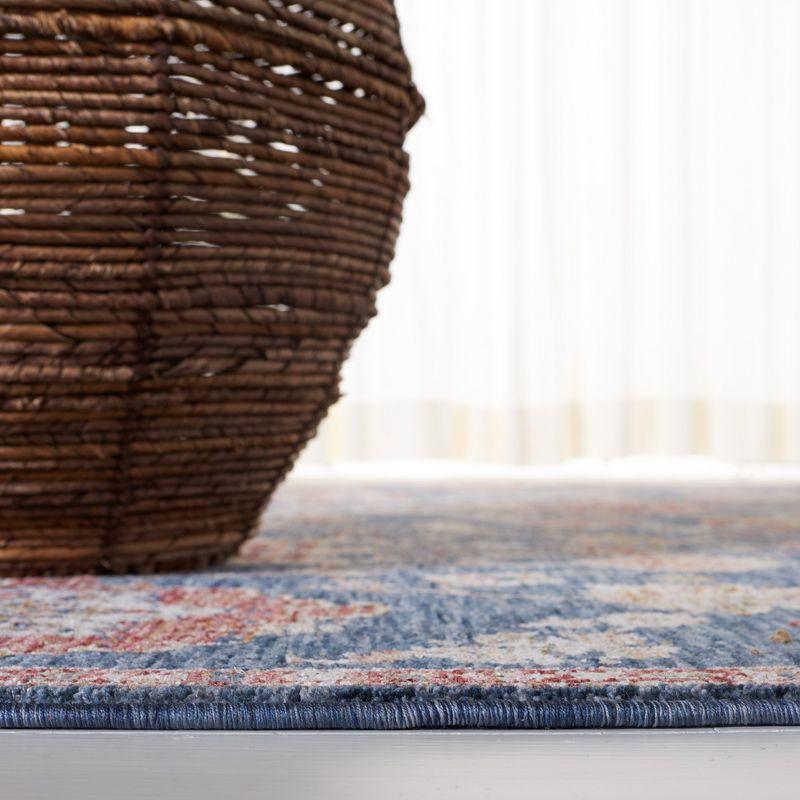 Heirloom HRL718 Power Loomed Area Rug - Navy/Beige - 6'7"x6'7" - Safavieh.