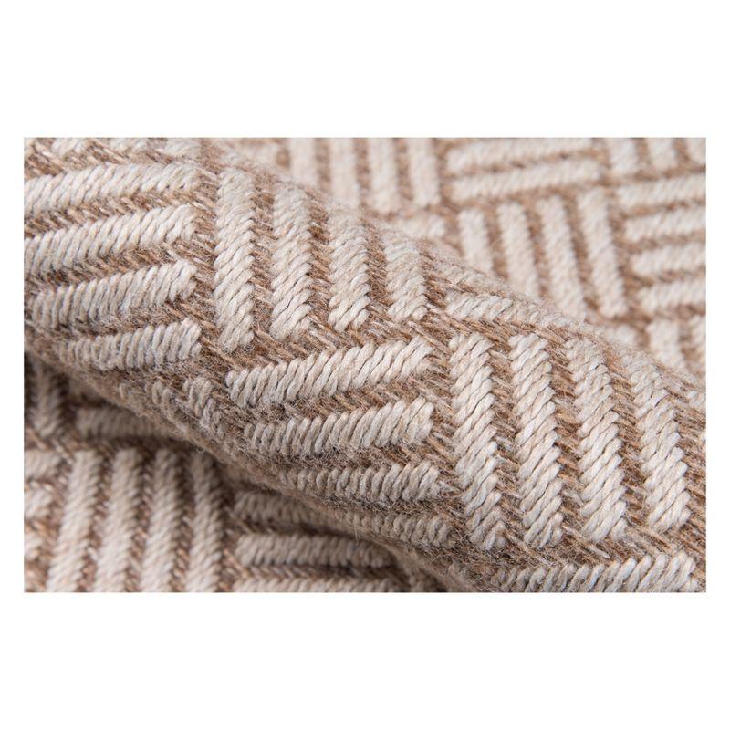 5'x7'6" Geometric Loomed Area Rug Tan - Momeni: Contemporary Indoor/Outdoor Low Pile, Machine Made, Polypropylene