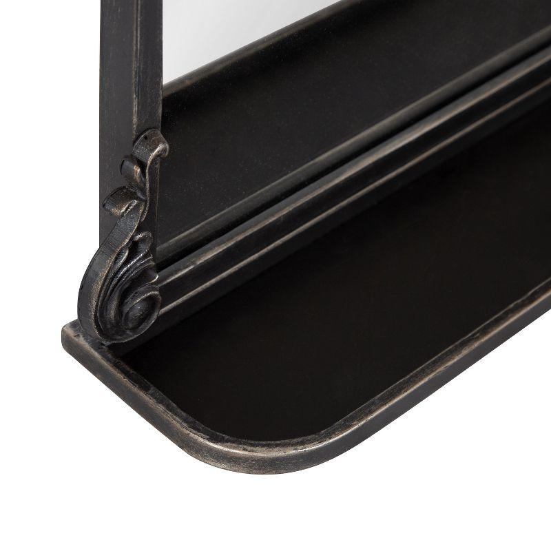 Kate and Laurel Arendahl Functional Mirror with Shelf - Black, 21x32