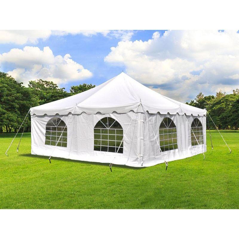 Party Tents Direct 20' x 20' Weekender Pole Party Tent with Sidewalls, Red | Wayfair