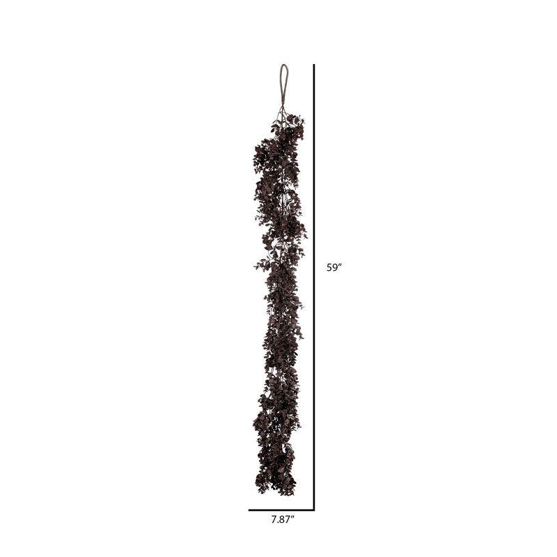 Vickerman 59" Brown Artificial Eucalyptus Garland.