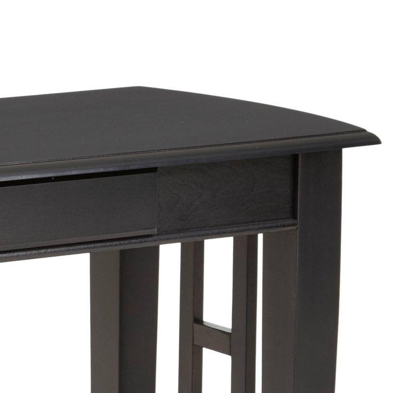 Cassidy Sofa Table Black - Steve Silver Co.: Glossy Finish, Entryway Console with Storage Shelves