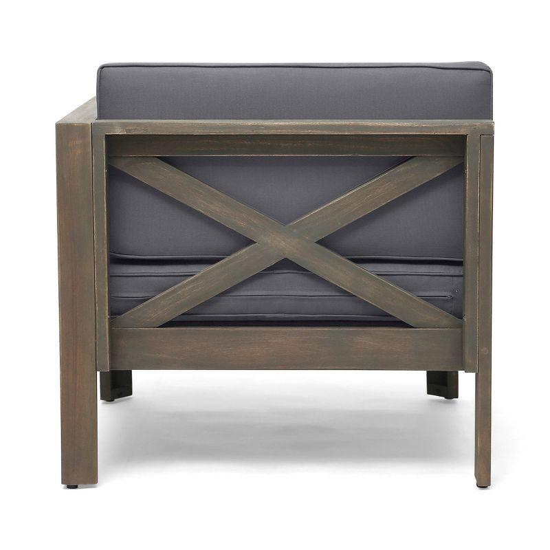 Alcove 5pc Acacia Wood Sofa Set Gray/Dark Gray - Christopher Knight Home