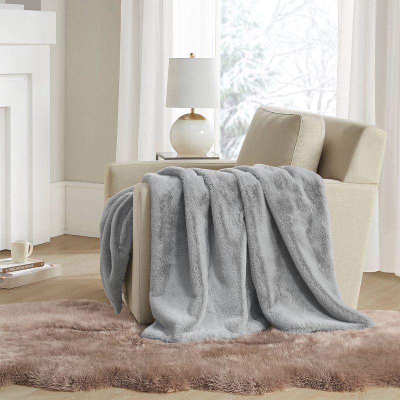 Bristol Solid Premium Faux Fur Throw