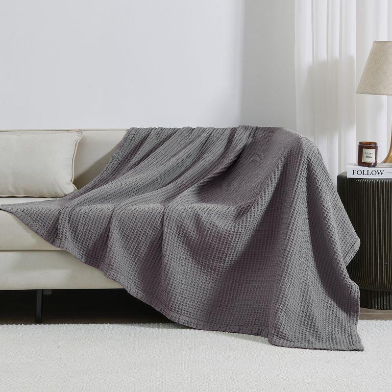 FreshFolds 100% Cotton Waffle Weave Blanket
