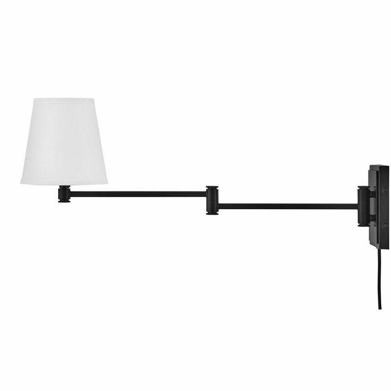 Janis Single Light Steel Dimmable Plug-in Swing Arm Sconce