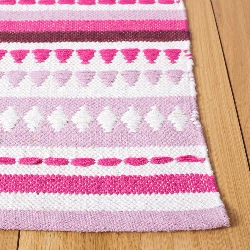 Montauk Pink and Ivory Handwoven Cotton Area Rug