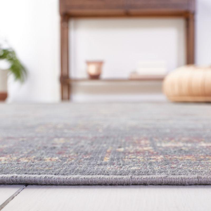 Vintage VTG117 Power Loomed Indoor Skid-Resistant Area Rug - Grey/Multi - 5'3"x7'6" - Safavieh