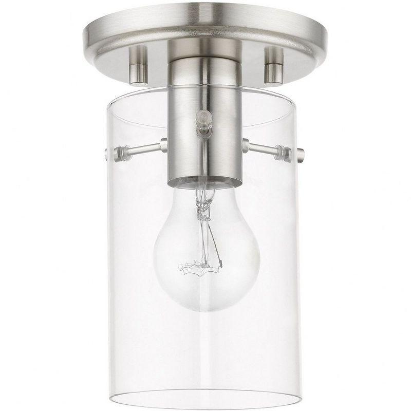 Livex Lighting Munich 1 - Light Flush Mount in  Brushed Nickel