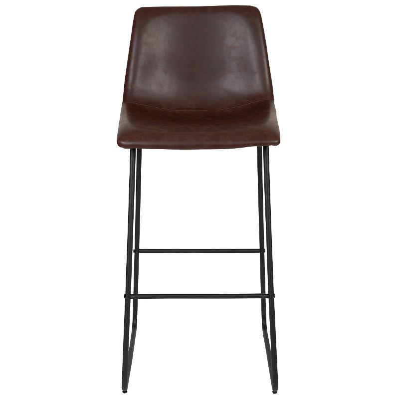 Flash Furniture 30 Inch Commercial Grade LeatherSoft Bar Height Barstools, Set of 2