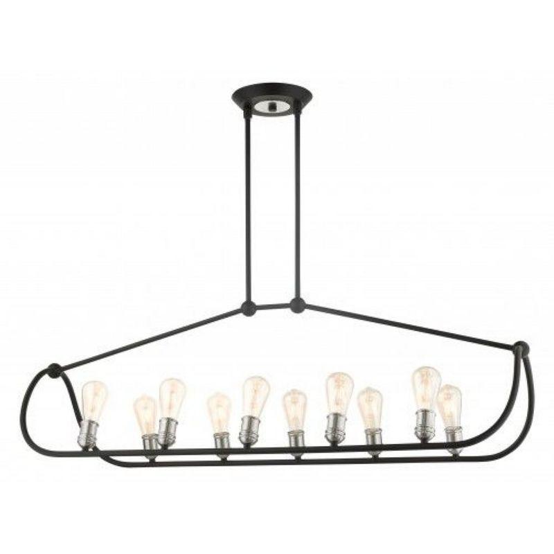 Merion 10 - Light Dimmable Kitchen Island Geometric Chandelier