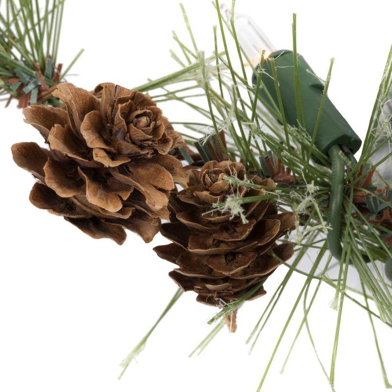 Rustic Pine and Grapevine 27'' Artificial Christmas Garland with Pine Cones