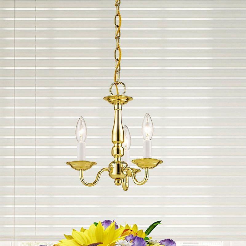 Livex Lighting Williamsburgh 3 - Light Chandelier in  Polished Brass
