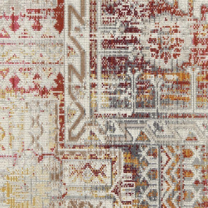 Nourison Vintage Kashan VKA08 Indoor only Area Rug - Ivory Red 5'3" x 7'10"