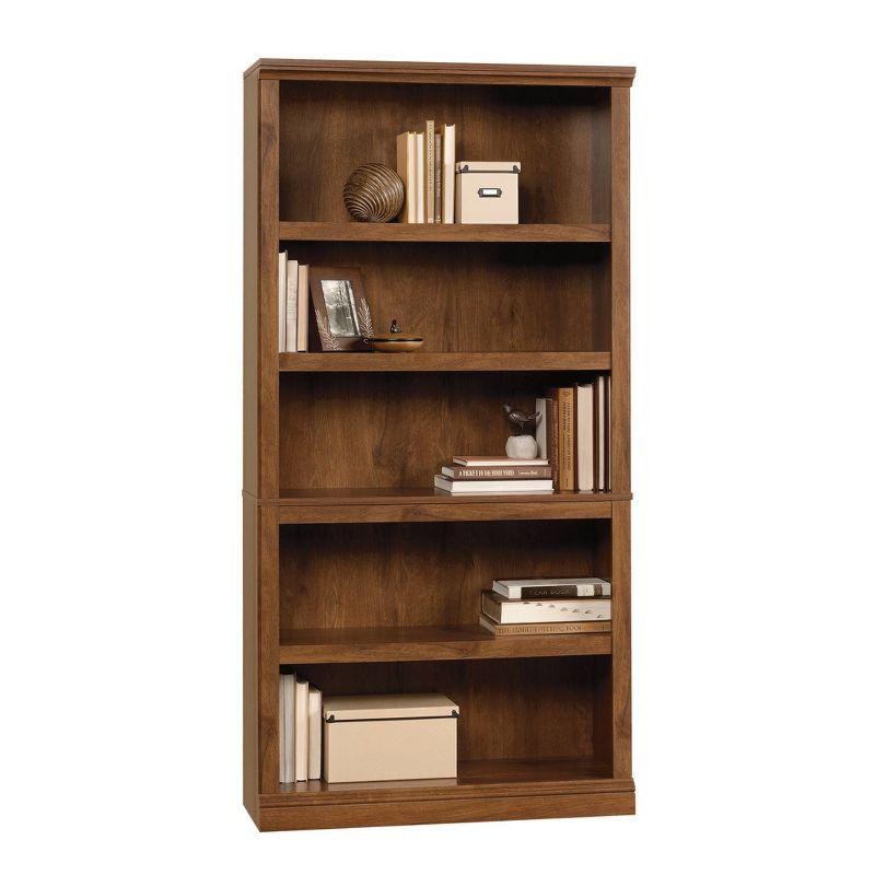 Oiled Oak 70" Adjustable 5-Shelf Bookcase