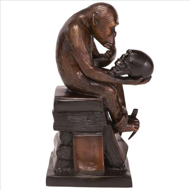 Design Toscano Darwin's Ape Thinker Cast Bronze Figurine