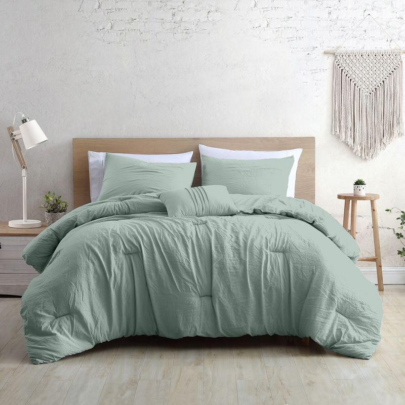 Modern Threads 4-Piece Garment-Washed Comforter Set.