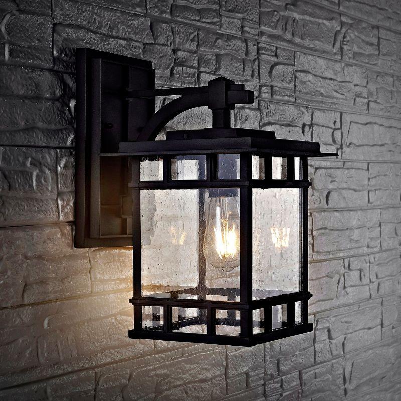 Rolran Outdoor Wall Lantern - Black - Safavieh