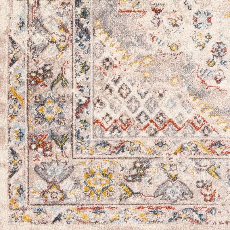 Livabliss 5'3"x7'3" Kashan Traditional Rugs Cream: Medium Pile, Fade & Stain-Resistant, Indoor Use