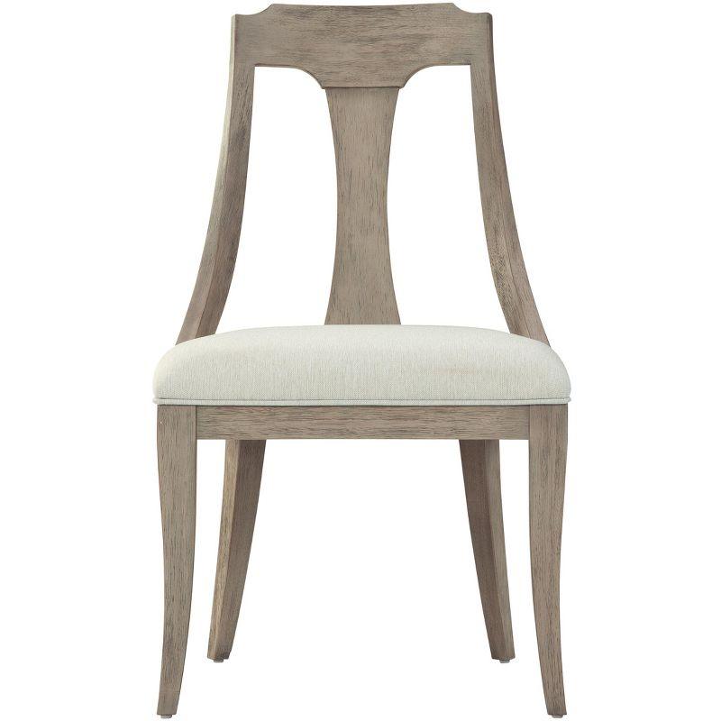 Driftwood Brown Linen Upholstered Arm Chair