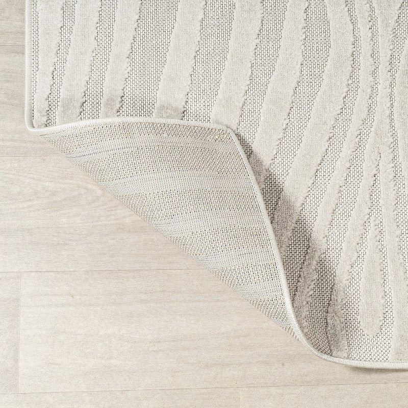 JONATHAN Y Maribo High-Low Abstract Groovy Striped Indoor/Outdoor Area Rug