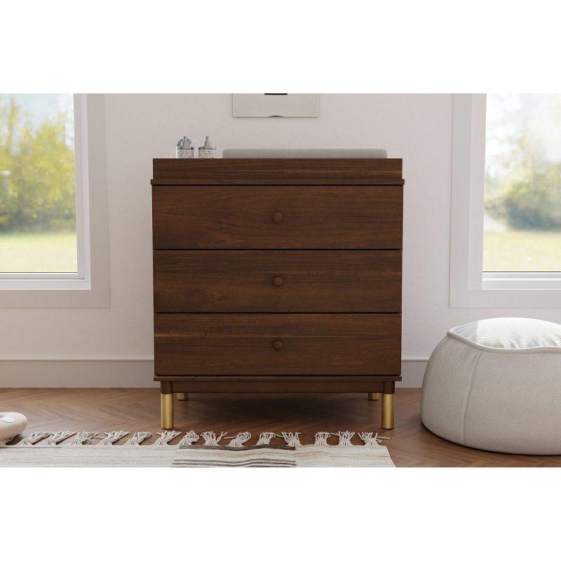 Babyletto Gelato Natural Walnut Wood 3-Drawer Dresser with Removable Changing Tray